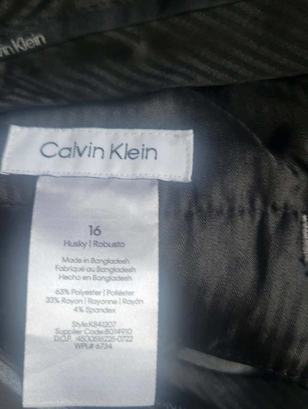 Calvin Klein Boys Gray Dress Pants